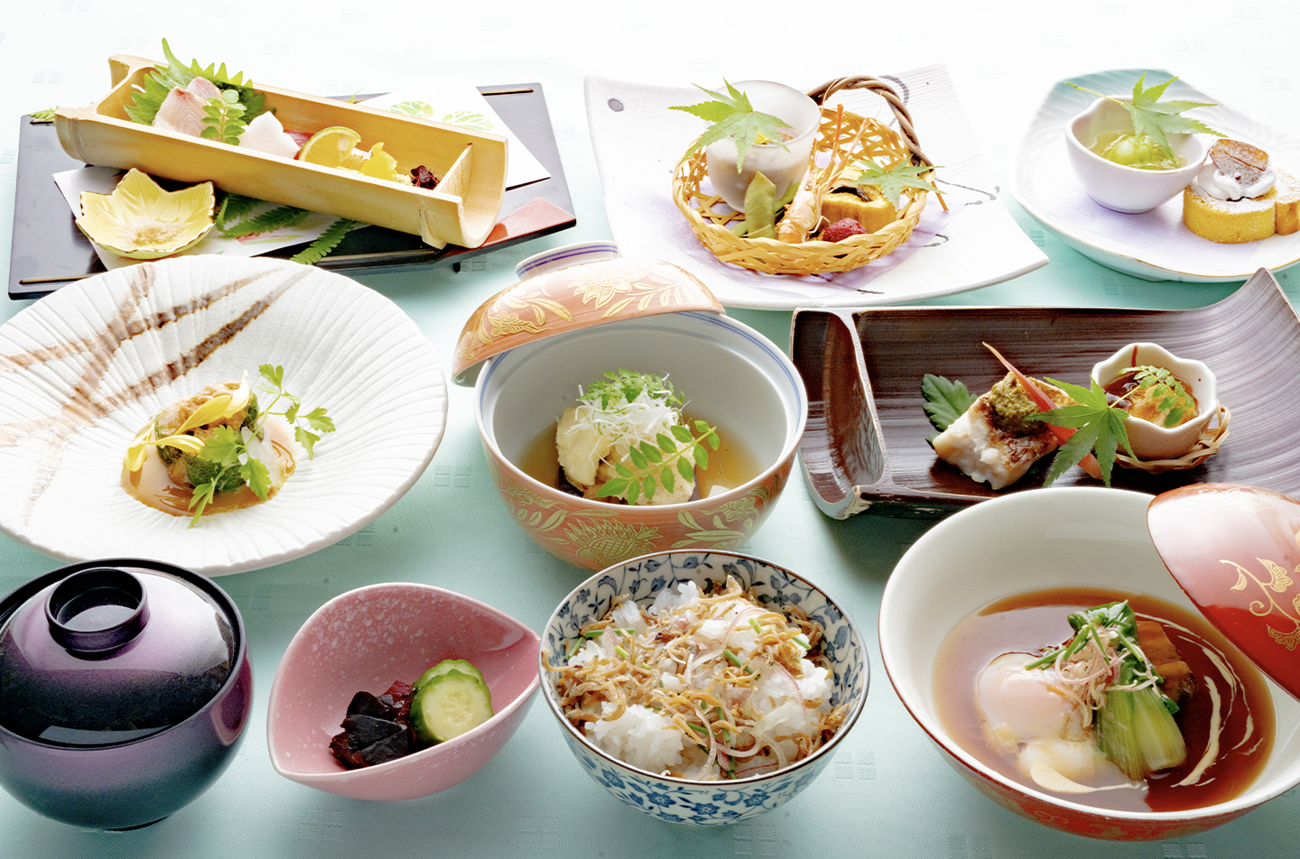 京都の料亭 ゆう月の夏の会席料理