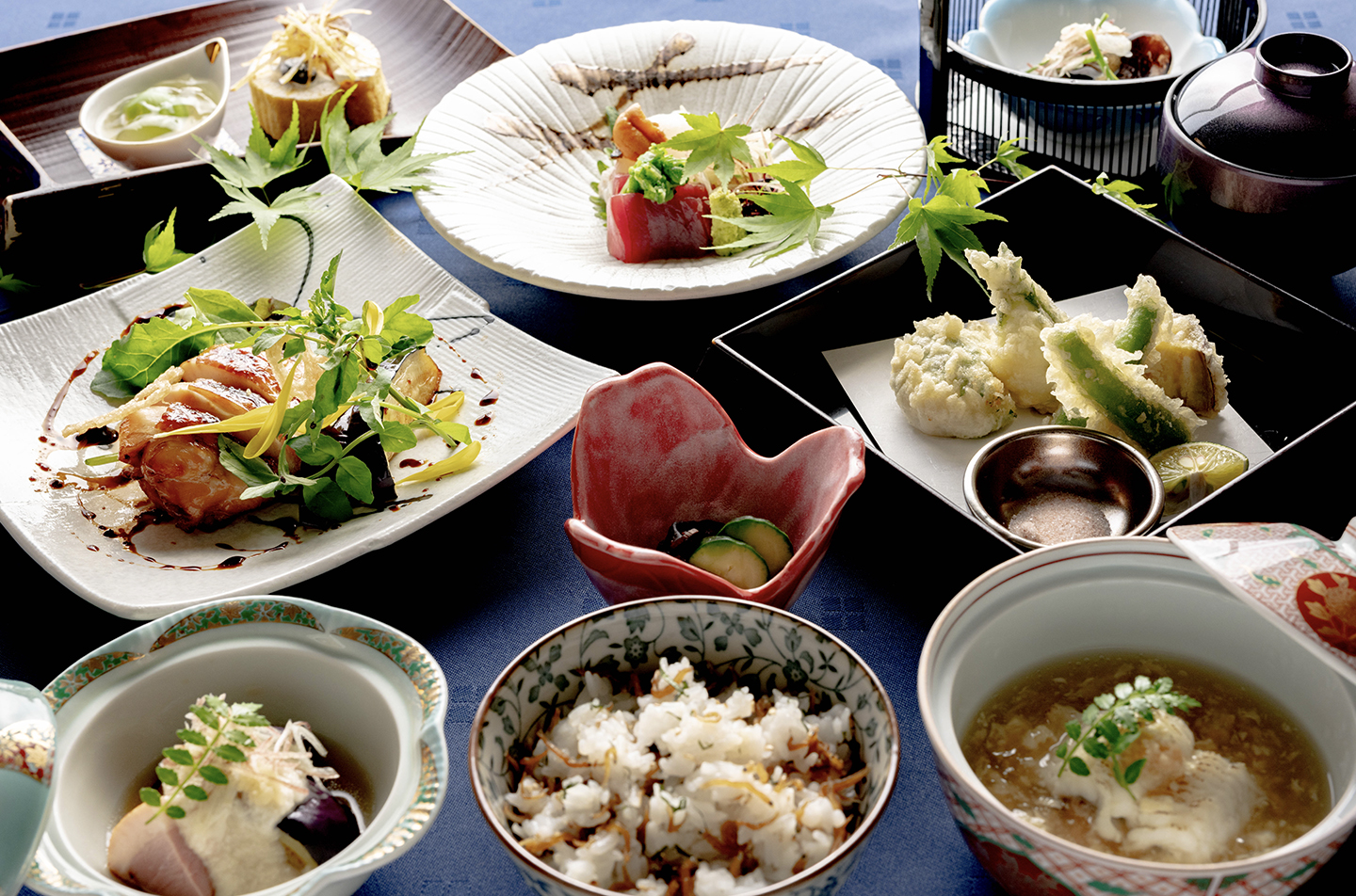 京都の和食レストラン ゆう月の夏の会席料理