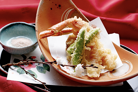 京都の和食レストラン ゆう月の蟹料理 松葉ガニ 越前ガニ 香住ガニ 蟹の天ぷら
