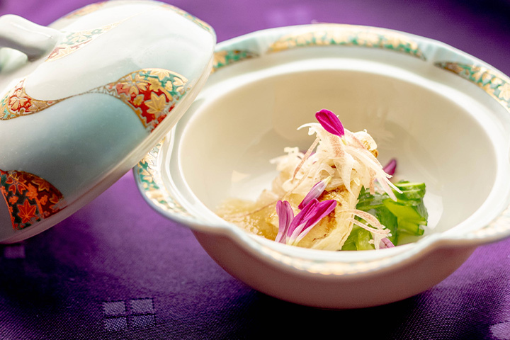 京都 料亭ゆう月の2026年秋の会席料理|松茸と旬の野菜をさっぱりと仕立てた酢の物