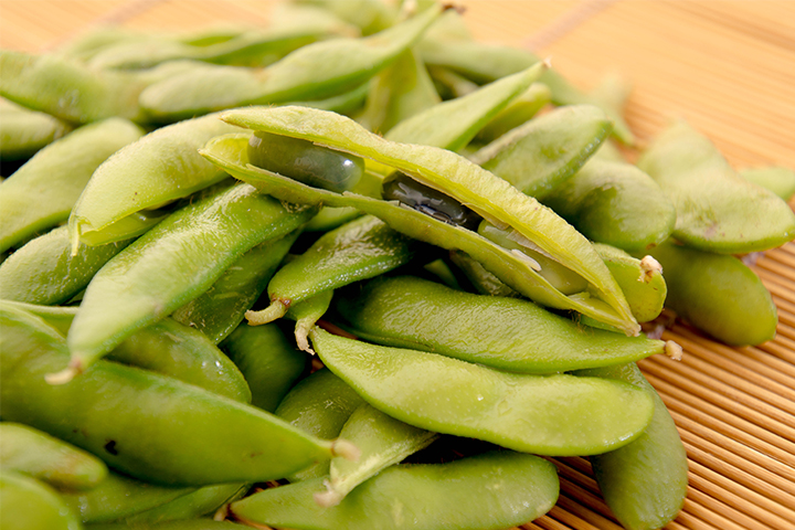 綾部の料亭 ゆう月 夏の素材 黒豆の枝豆