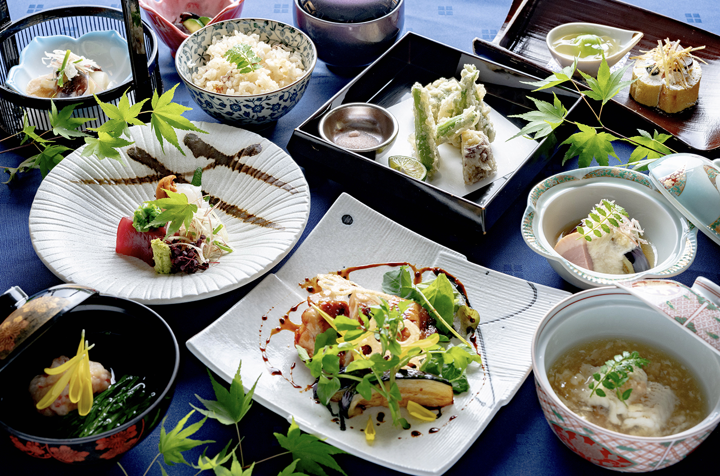 京都の和食レストラン ゆう月の夏の会席料理